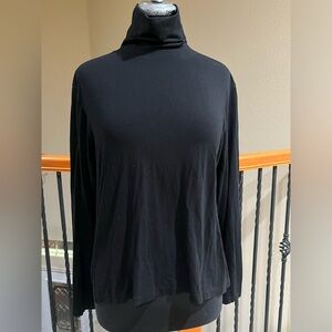 Black Turtleneck Long Sleeve Top by CHICOS WOMEN SIZE 3 ( XL) 16